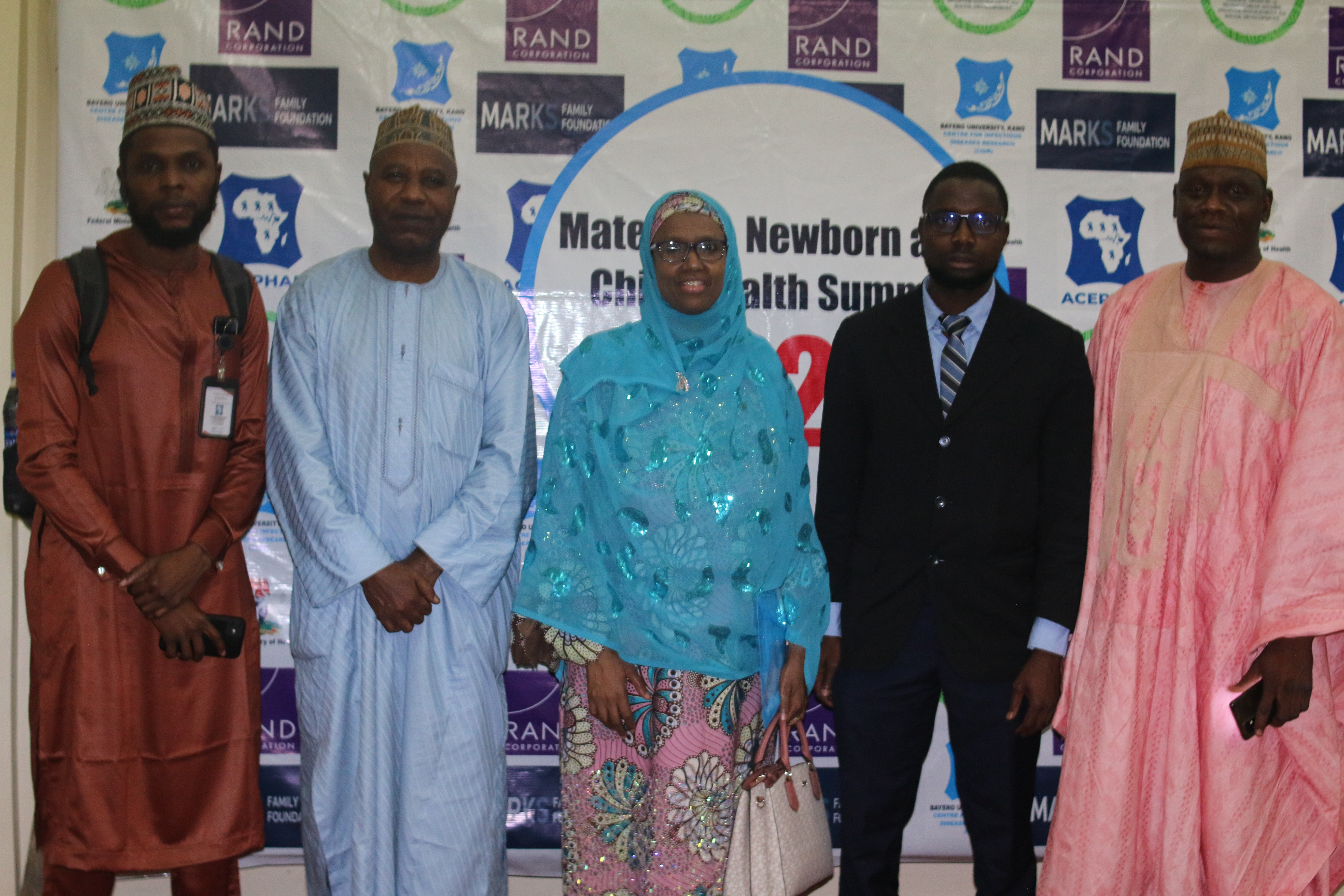 ACEPHAP team led by its Director, Prof. Hadiza Galadanci (middle) in a group photograph at Abuja Maternal Summit